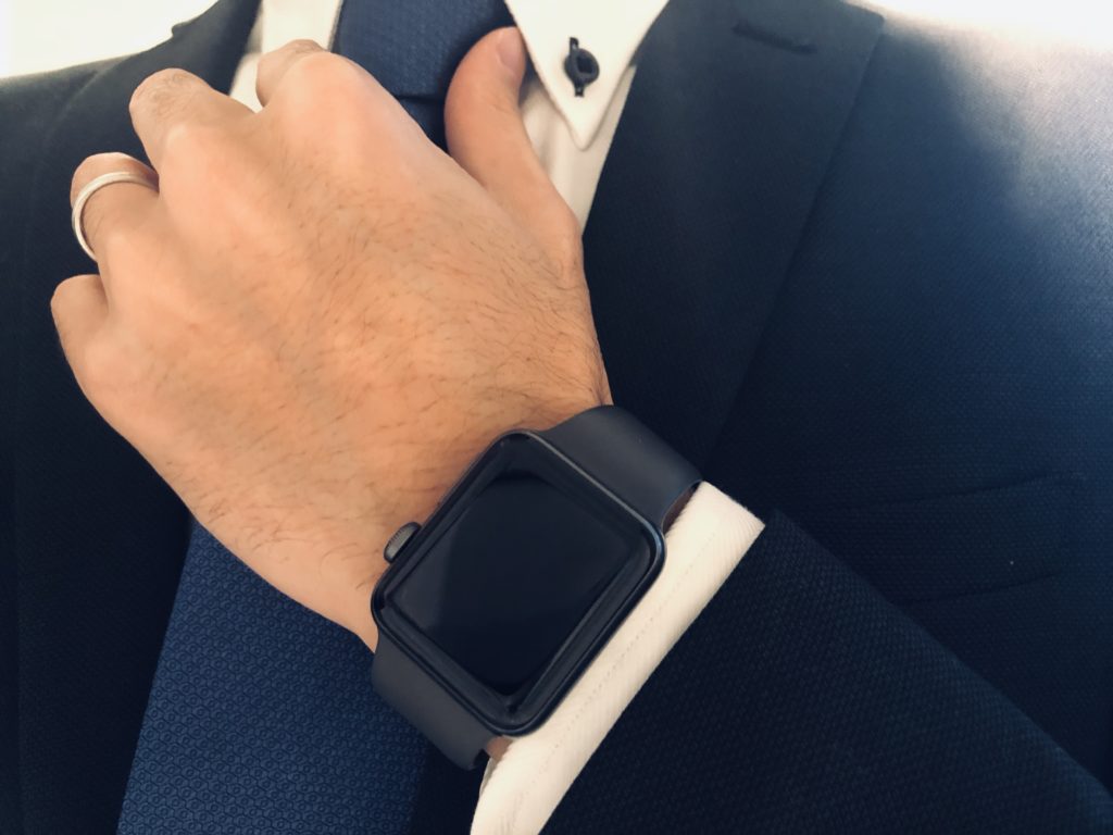 ☆安心の定価販売☆】 ネイビー♡Apple Watch ベルトラバーバンド